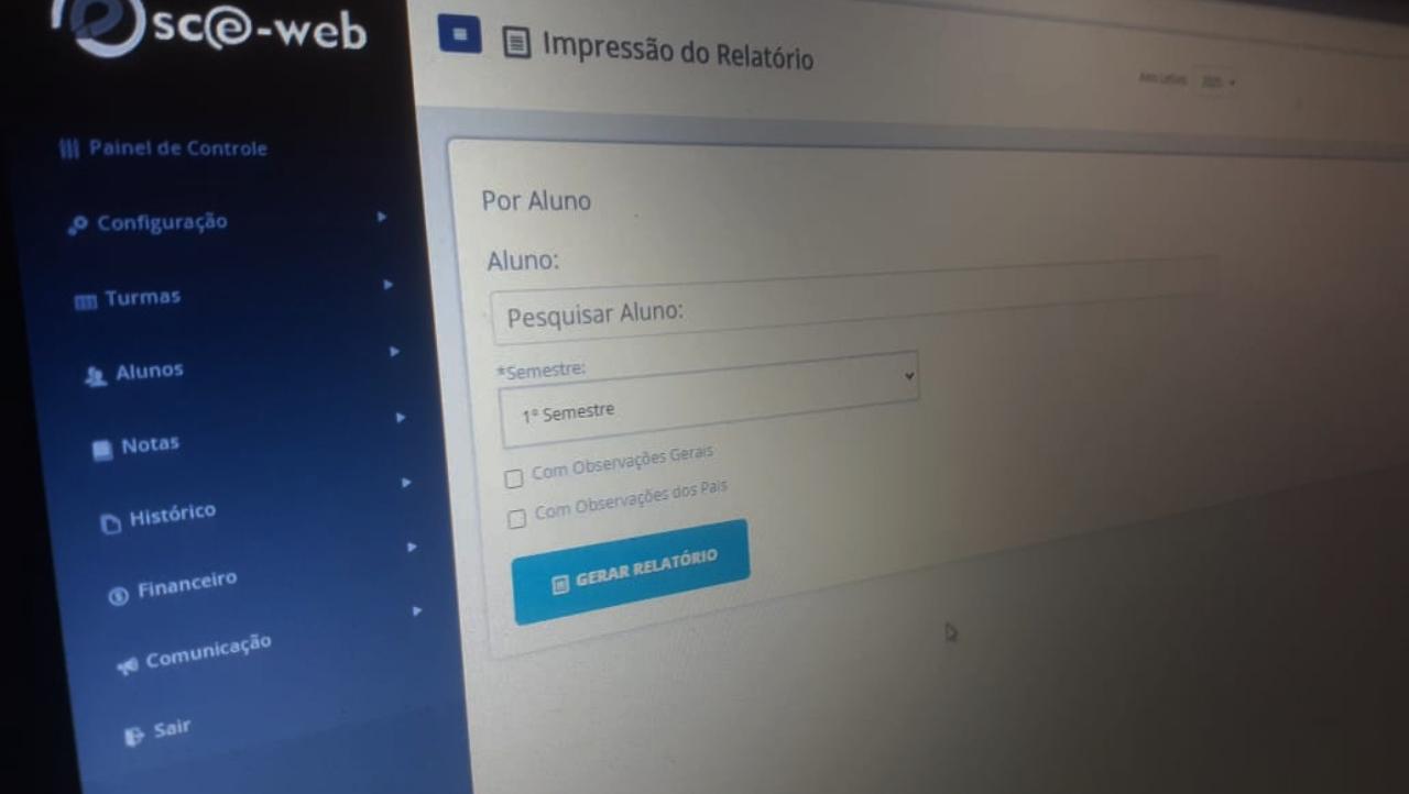 Impressão do Relatório da Educação Infantil