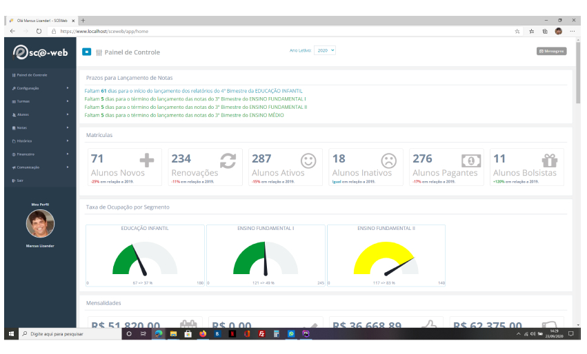 Painel de Controle